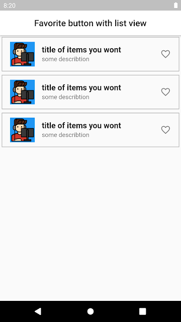 add favorite button in listview with navigator to flutter app