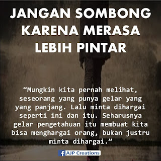 Kata-Kata Sindiran Jangan Sombong