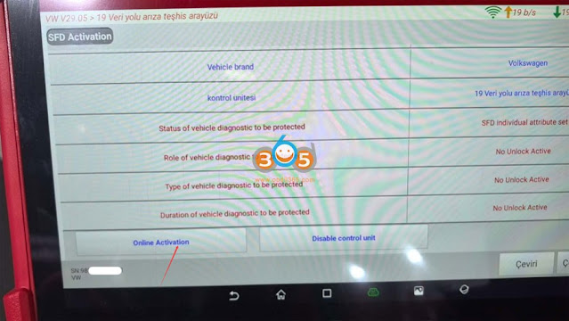 VAG SFD Unlock License in Launch X431 2