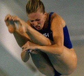 Laura Wilkinson, the 2000 Olypmic gold medalist qualifies for women's 10 meter platform finals tonight.  She is known for episodes of panic inducing slumps followed by stirring recoveries. Laura dropped to 14th place in the first 3 rounds of the semifinals but she recovered in her last two dives and finally ranked 6th just enough to make Laura Wilkinson qualified for the finals. 