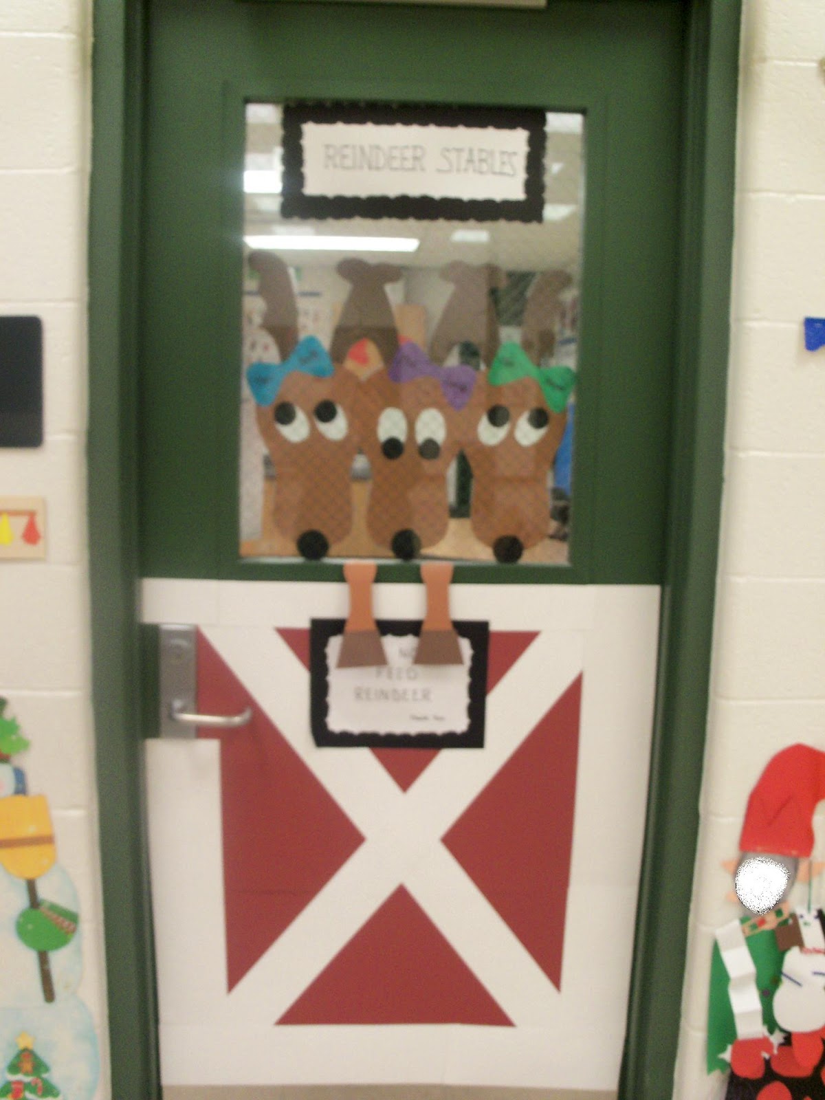 Christmas Reindeer Classroom Door Decorating Ideas