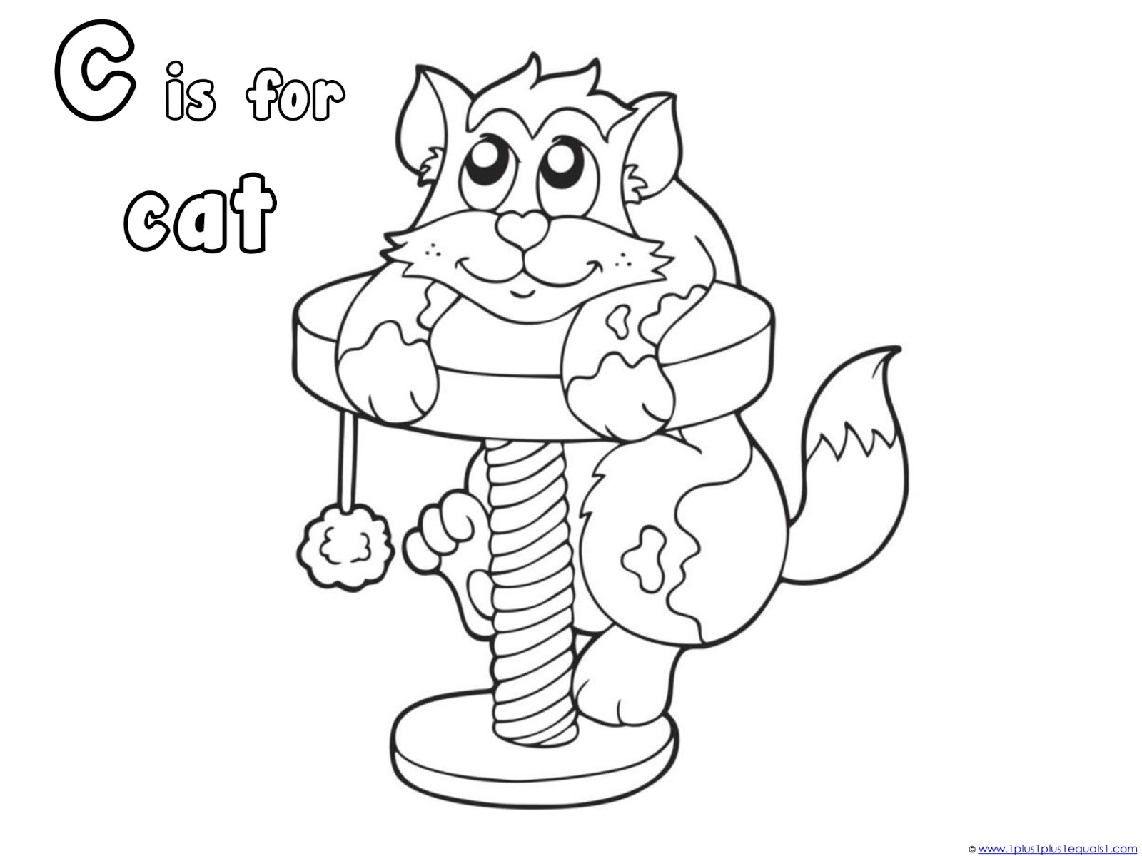 Coloring Pages Dog and Cats for Preschool 