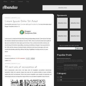 Abundas blogger template. christmas theme blog. template blog image slider