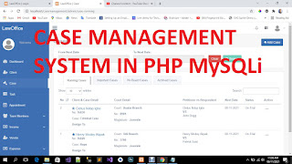 Legal Case Management System in PHP MySQL