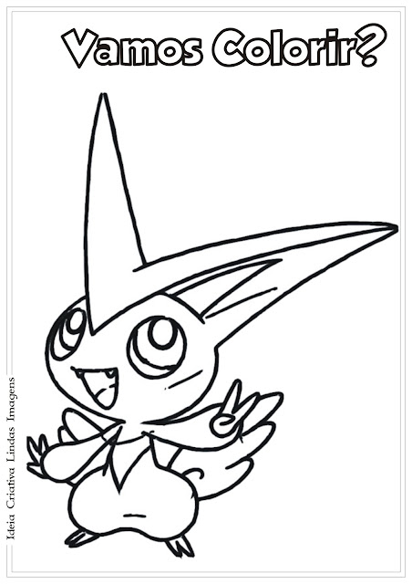 Desenho Pokémon Victini para colorir