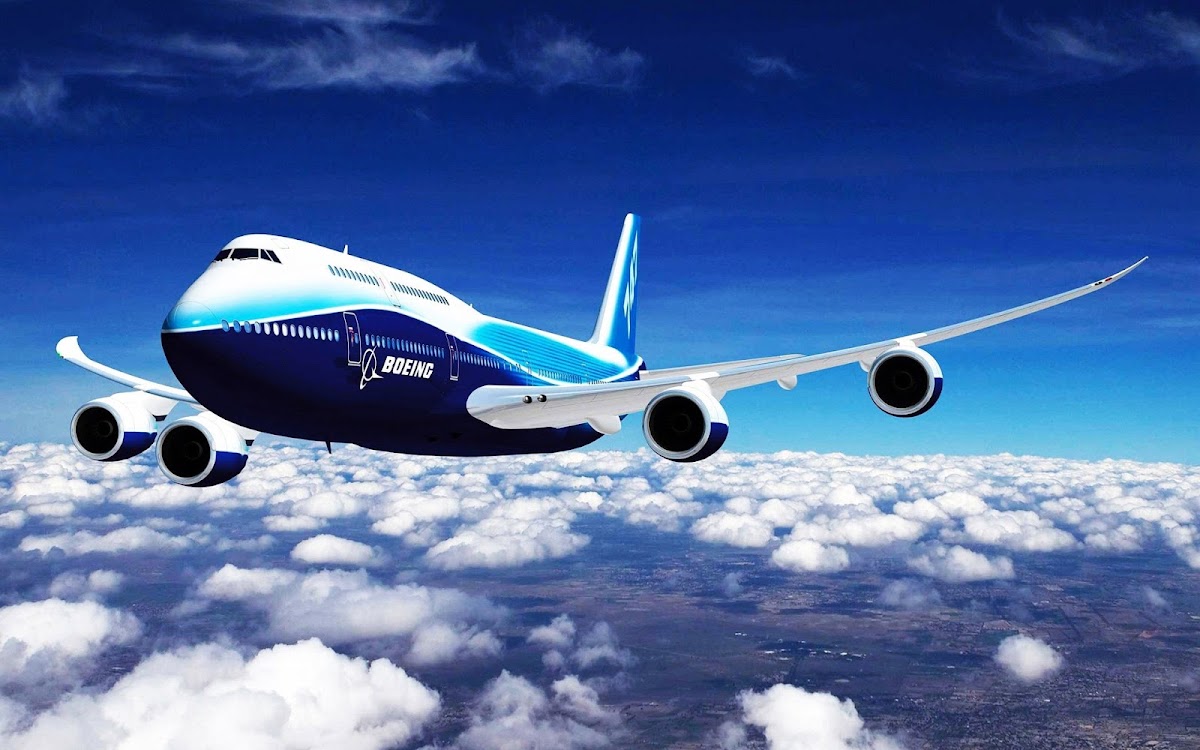 Airplane in Sky Widescreen Wallpaper