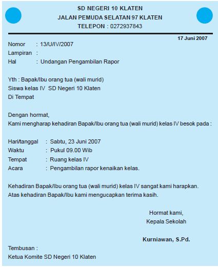 Menulis Surat Undangan, Undangan Tidak Resmi, Undangan 