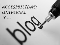 Imagen con texto "accesibilidad universal y blog"