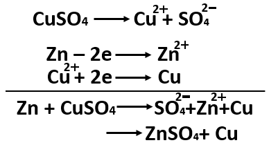 Zn+CuSO4=ZnSO4+Cu একটি জারণ বিজারণ বিক্রিয়া