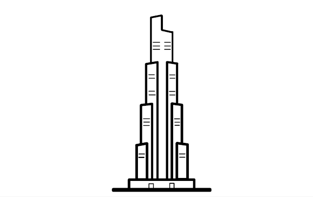 رسم برج خليفة