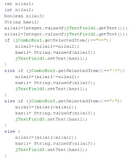 Cara Membuat Program operator pembanding dari Java