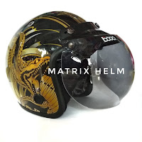 Helm retro Bogo Ular / Snake Matrix Helm