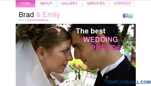 Free Brad and Emily Wedding CSS Website Template One of The Best Free HTML