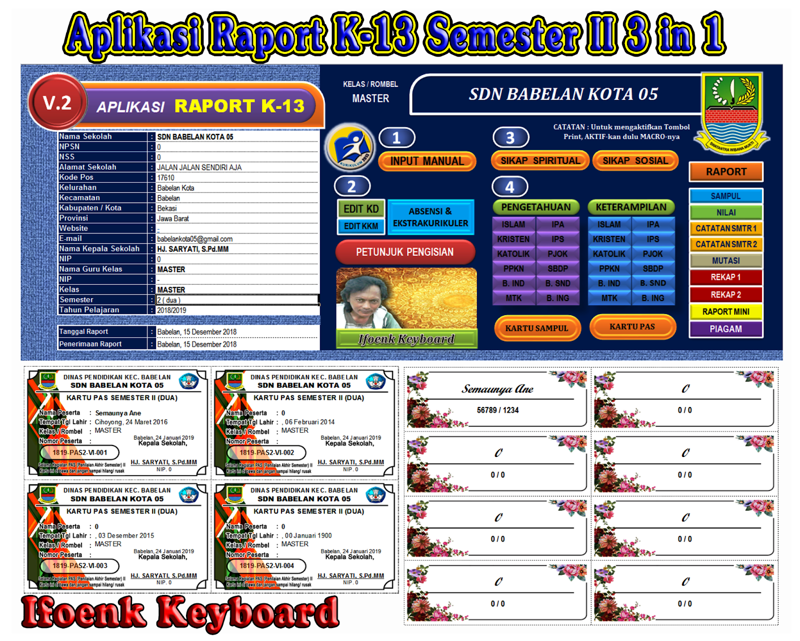 APLIKASI RAPORT K 13 SMTR 1 & 2 3 IN 1