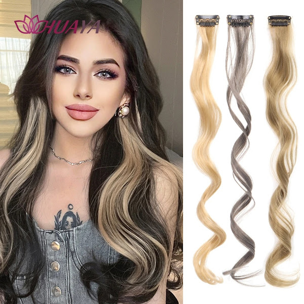 Synthetic Long Curly Women Heat Resistant Clip In Hair Extension Buy On Amazon & Aliexpress
