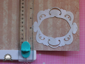 Hello card for Couture Creations by Bernii Miller using the Vintage Rose collection and nesting dies. 