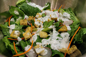 Salad with Greek Yogurt Ranch Dressing