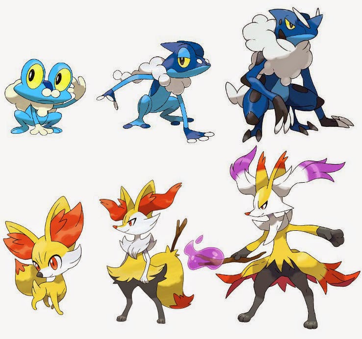 pokemon x and y starter evolutions