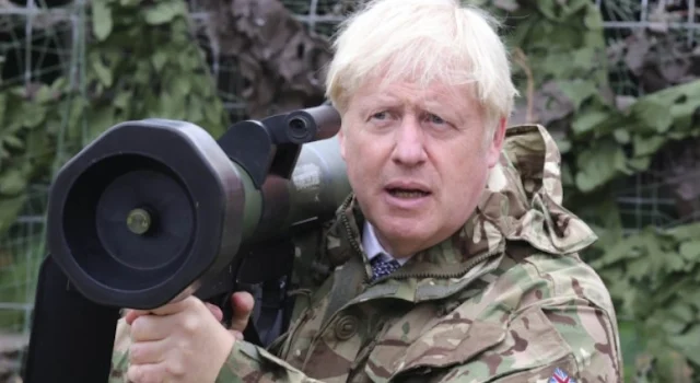 British Prime Minister Boris Johnson Joins And Trains With Ukrainian Troops After Resigning