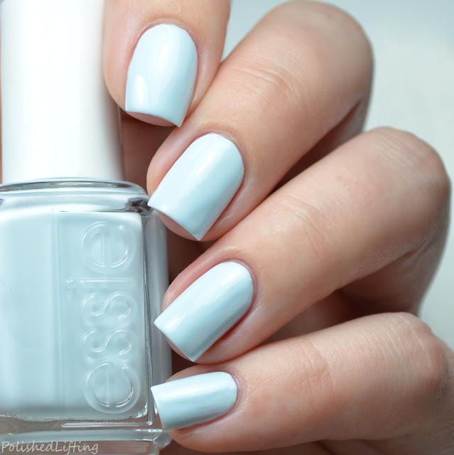 pale blue creme nail polish