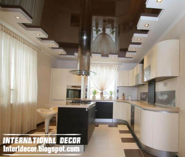 International decor: Contemporary gypsum ceilings, suspended ...