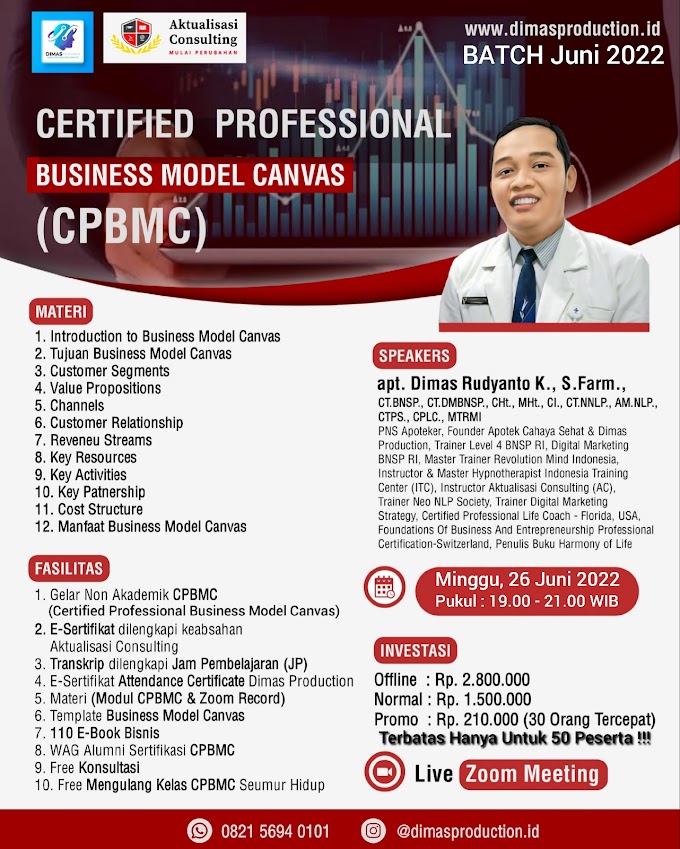 WA.0821-5694-0101 | Certified Professional Business Model Canvas (CPBMC)