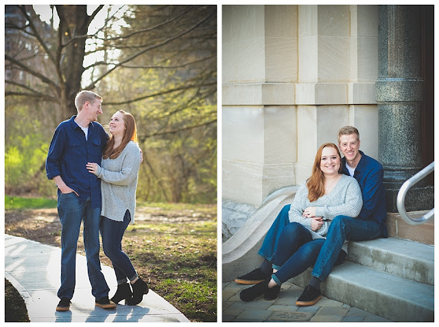 engagement photos at St. Mary-of-the-Woods SMWC