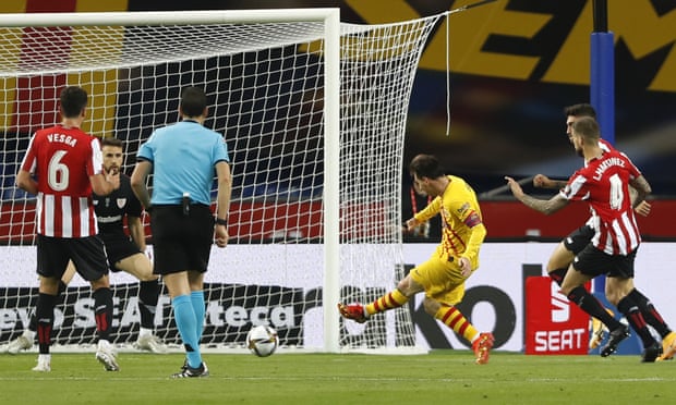 Messi's first goal for Barcelona at the 2021 Copa del Rey