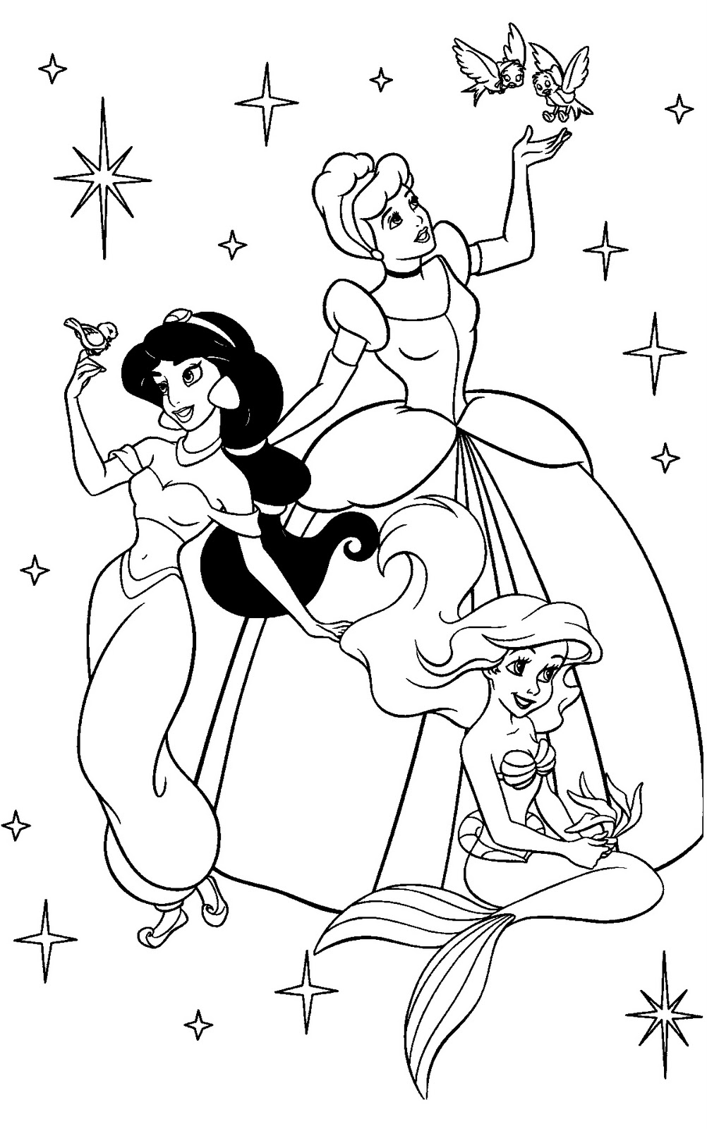 Disney Princesses Coloring Pages Kidsuki