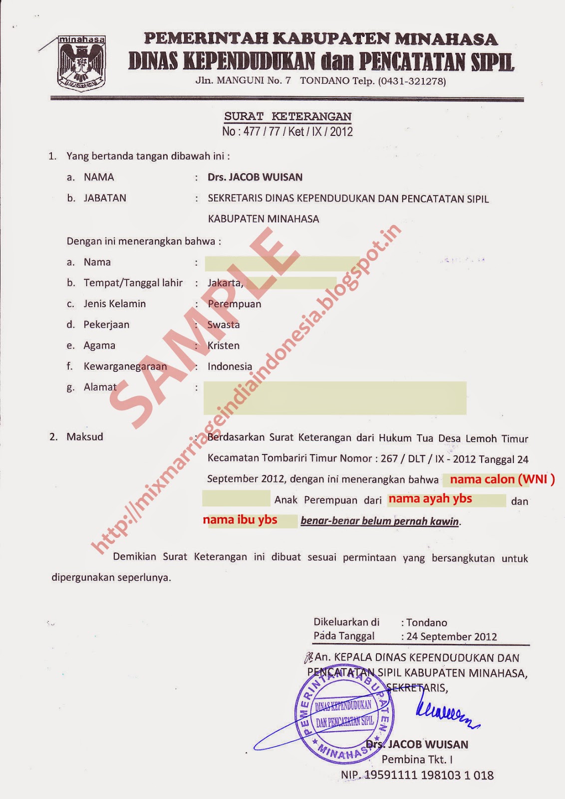 Pengesahan Surat Nikah Kedutaan Indonesia