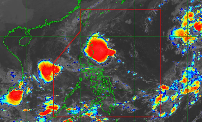 Satellite image of Tropical Depression 'Maymay' as of 4:30 am, October 12, 2022