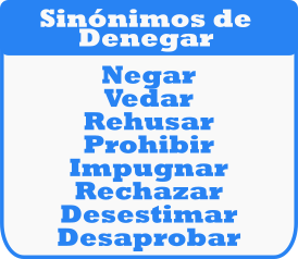 Palabras sinónimas de DENEGAR