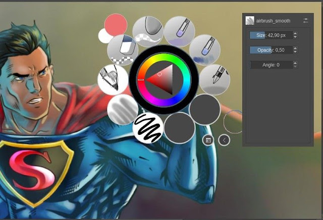 krita pop-up menu