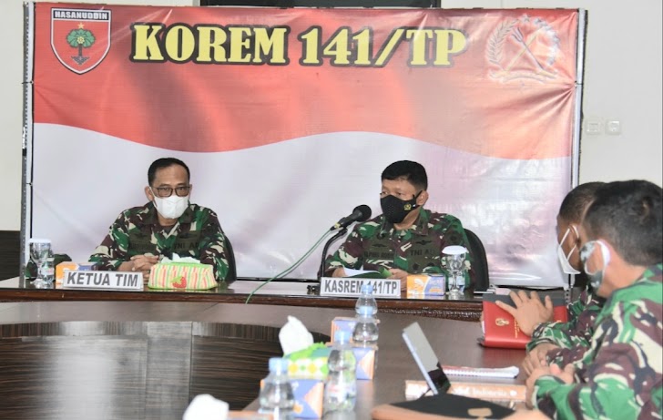 Kasrem 141/Tp Wakili Danrem Sambut Tim Current Audit Itjenad