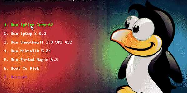 TuxFire Multiboot CD (Linux Router dalam satu kemasan CD)