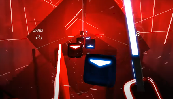 Beat Saber. Necesitas ver el color de los elementos para interactuar