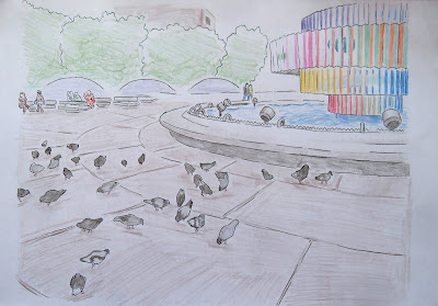 draw tel aviv city landscape