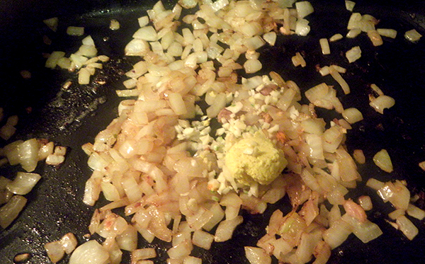 Onions, Garlic, and Ginger Sauteing