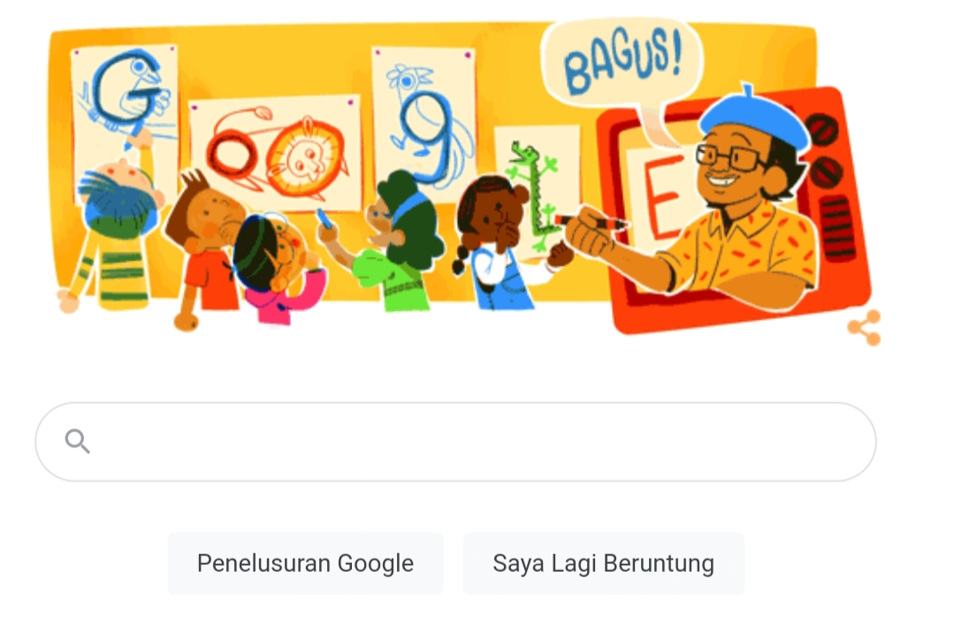 Tino Sidin Guru Menggambar Yang Jadi Doodle Google Hari Ini