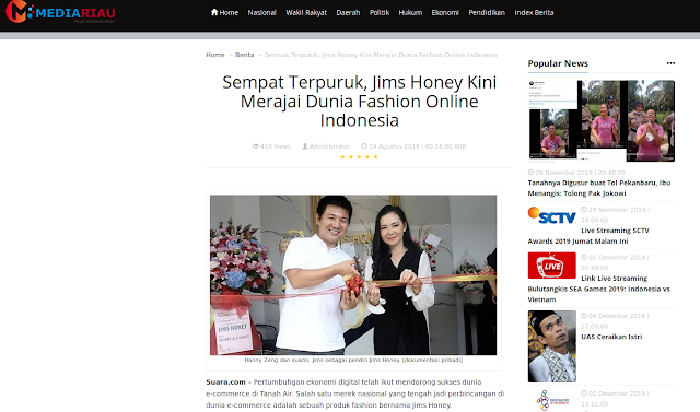 Sempat Terpuruk, Jims Honey Kini Merajai Dunia Fashion Online Indonesia