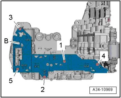 B8 Audi A5 S5 DL501 0B5 S tronic Gearbox Mechatronic Unit Circuit Board B Fixings