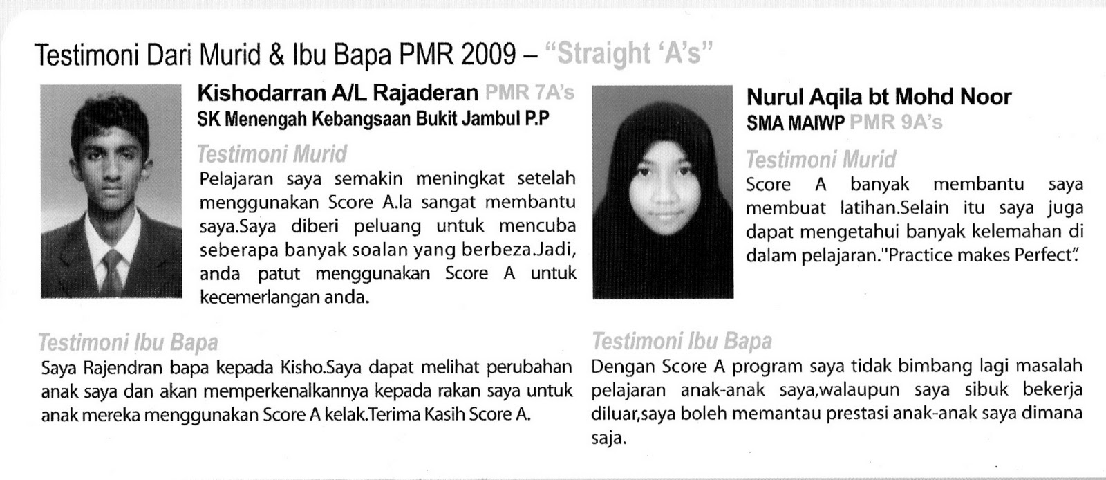 Score A Programme Rahsia Kecemerlangan dalam Peperiksaan