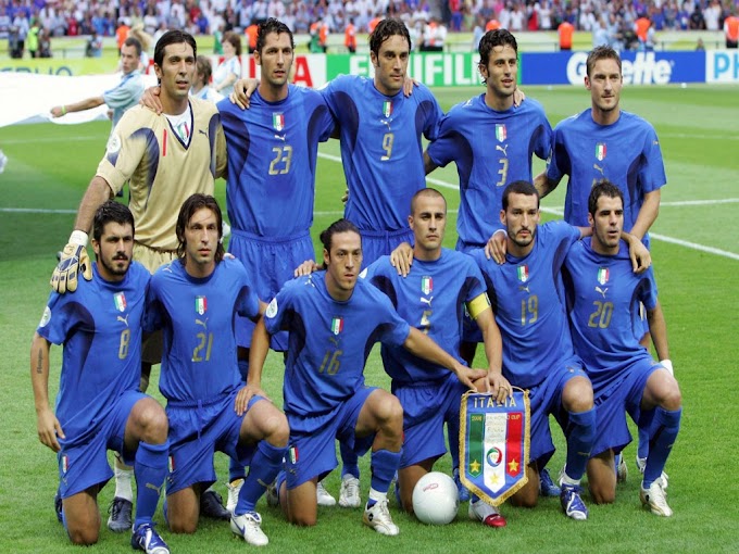 Seleção Italiana 2006 - Veja também curiosidades, frases, atuação do brasil, campeão, tabela de jogos e estatísticas da copa.