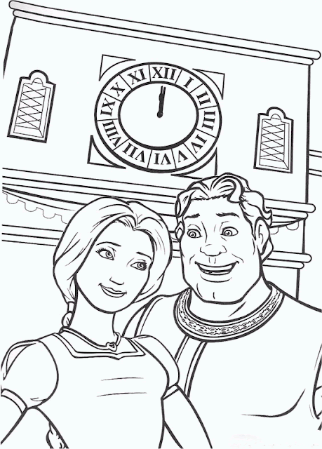 top shrek coloring pages