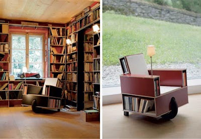 Favorite Combination Chair and Bookcase Design by Nils Holger Moormann