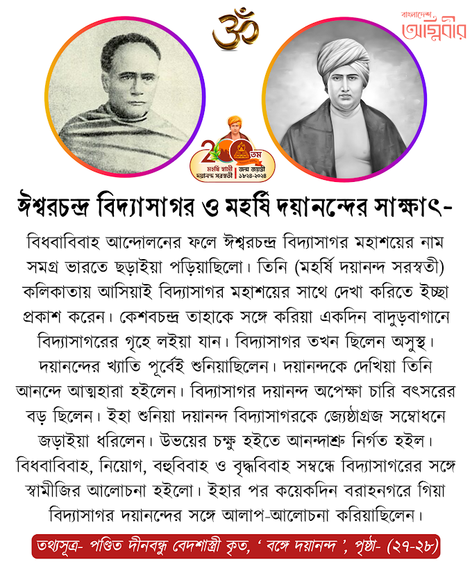 ঈশ্বরচন্দ্র বিদ্যাসাগর ও মহর্ষি দয়ানন্দের সাক্ষাৎ 