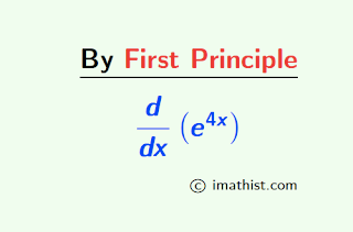 Derivative of e^4x by first principle