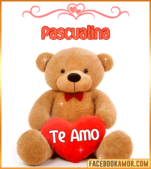 Te amo con peluche pascualina