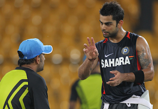 dhoni with kholi 3rd ODI