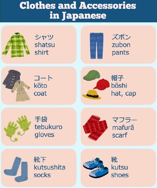 Clothes and Accessories Vocabulary in Japanese